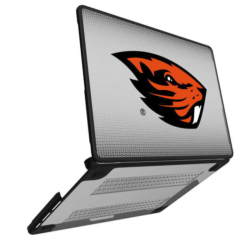 Oregon State University Beavers Linen MacBook Laptop Case Open.Jpg