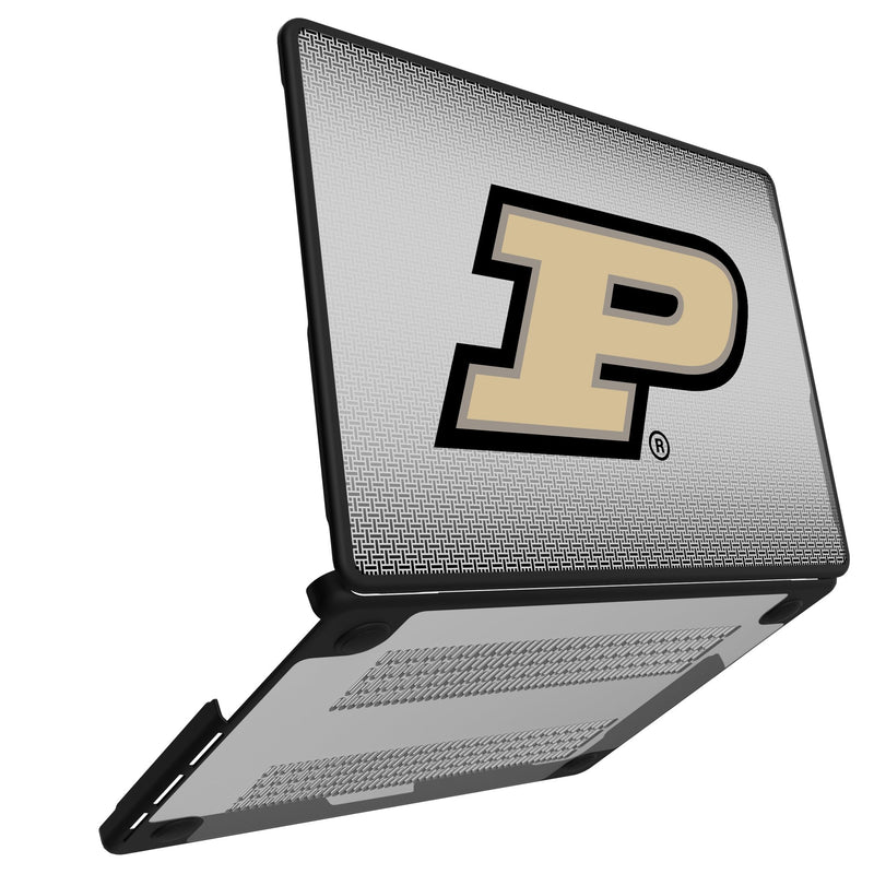 Purdue University Boilermakers Linen MacBook Laptop Case Open.Jpg