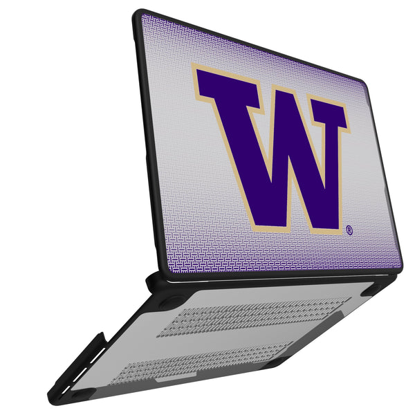 University of Washington Huskies Linen MacBook Laptop Case Open.Jpg