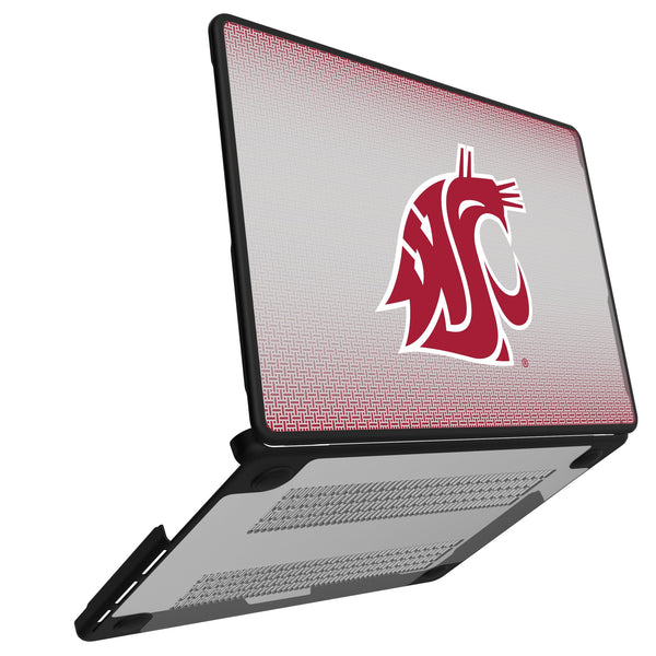 Washington State University Cougars Linen MacBook Laptop Case Open.Jpg