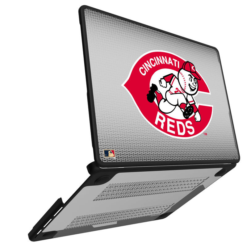 Cincinnati Reds 1974-1992 - Cooperstown Collection Linen MacBook Laptop Case Open.Jpg