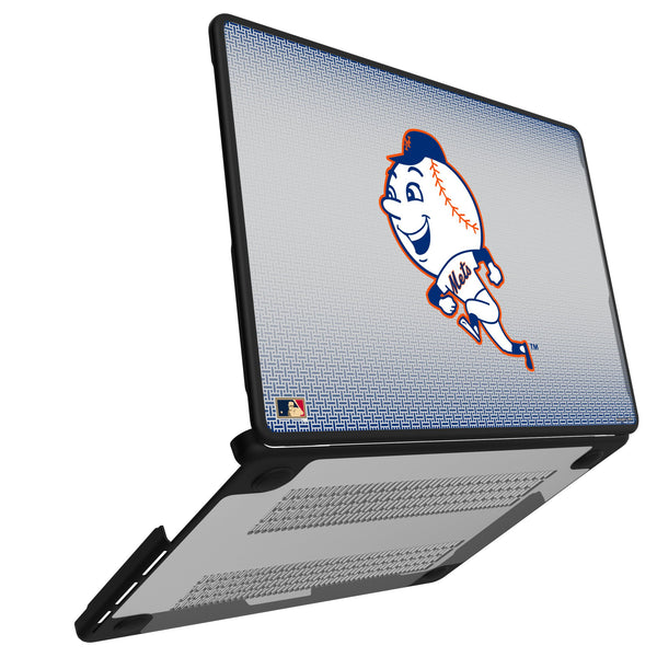 New York Mets 2014 - Cooperstown Collection Linen MacBook Laptop Case Open.Jpg