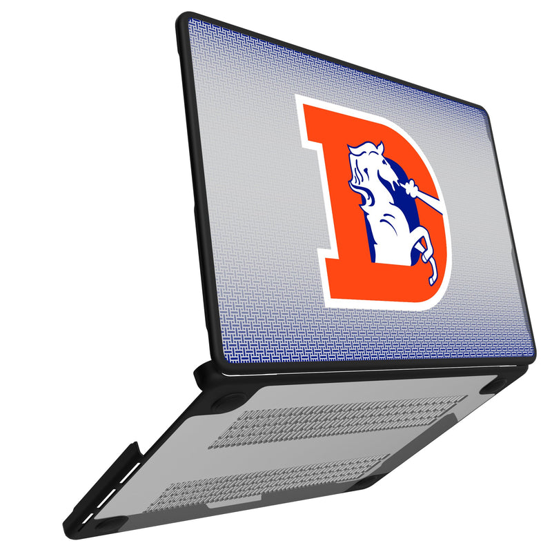 Denver Broncos 1993-1996 Historic Collection Linen MacBook Laptop Case Open.Jpg