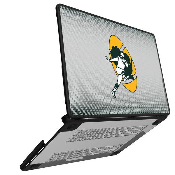 Green Bay Packers Historic Collection Linen MacBook Laptop Case Open.Jpg