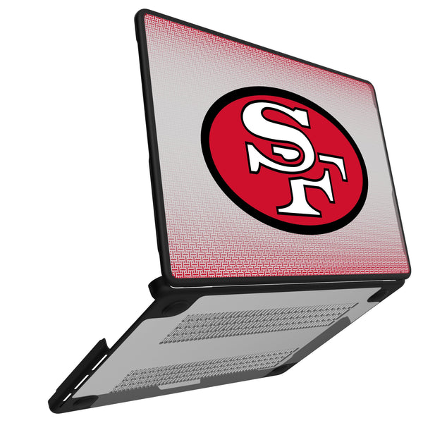 San Francisco 49ers Historic Collection Linen MacBook Laptop Case Open.Jpg