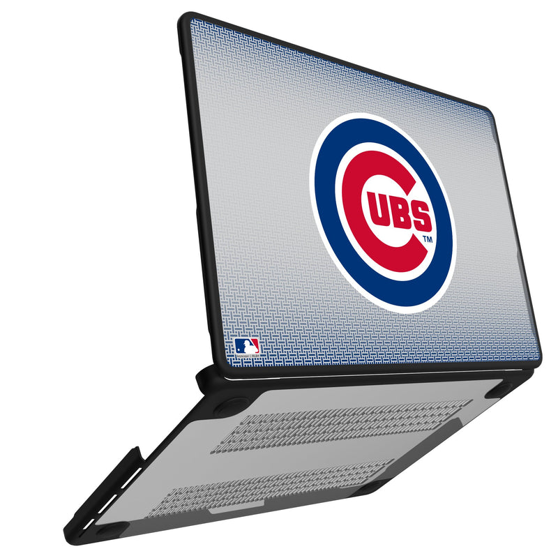 Chicago Cubs Linen MacBook Laptop Case Open.Jpg