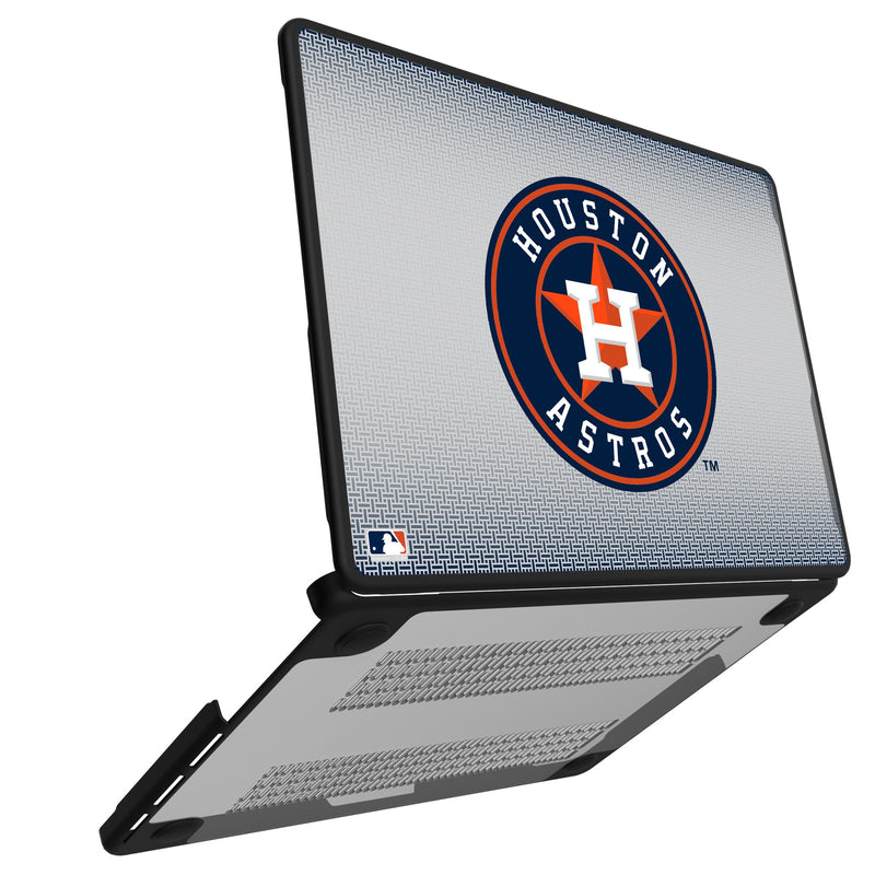 Houston Astros Linen MacBook Laptop Case Open.Jpg