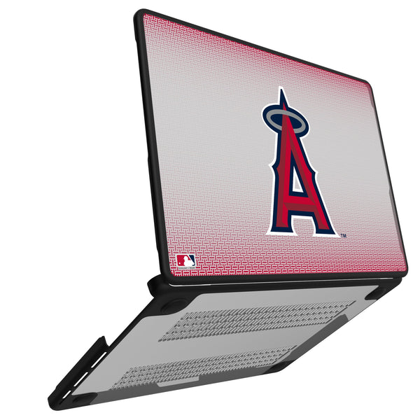 Los Angeles Angels Linen MacBook Laptop Case Open.Jpg