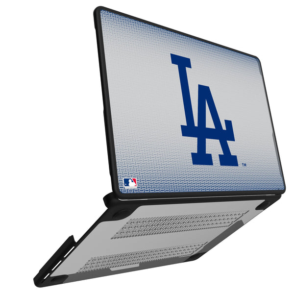 LA Dodgers Linen MacBook Laptop Case Open.Jpg