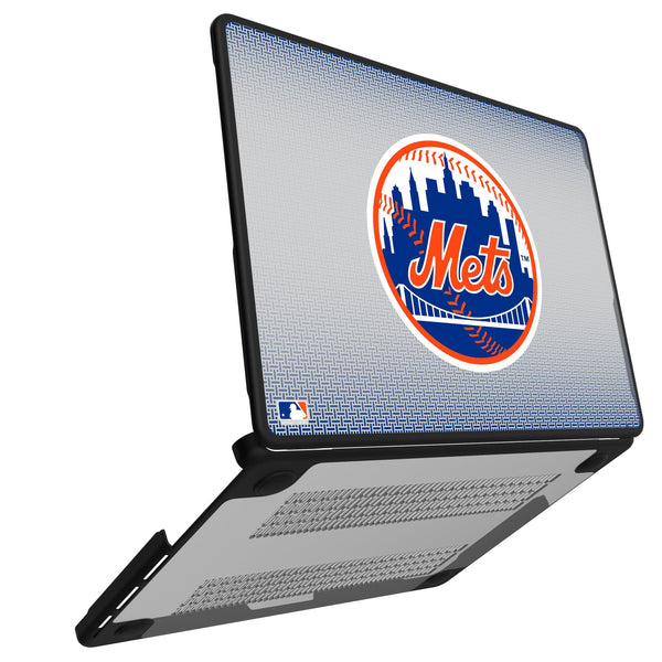 New York Mets Linen MacBook Laptop Case Open.Jpg