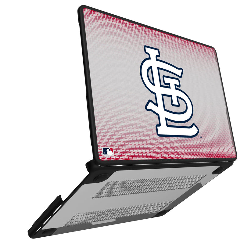 St Louis Cardinals Linen MacBook Laptop Case Open.Jpg