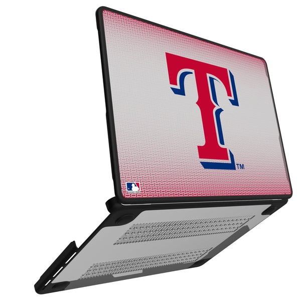 Texas Rangers Linen MacBook Laptop Case Open.Jpg