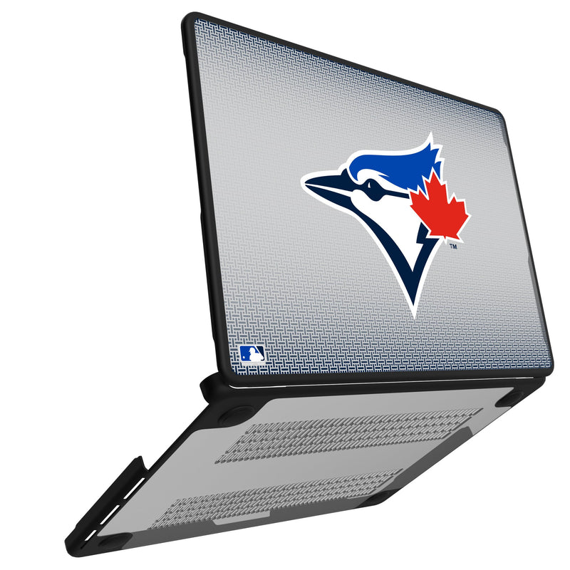 Toronto Blue Jays Linen MacBook Laptop Case Open.Jpg