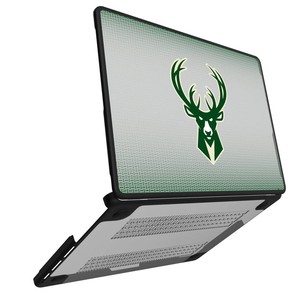 Milwaukee Bucks Linen MacBook Laptop Case Open.Jpg