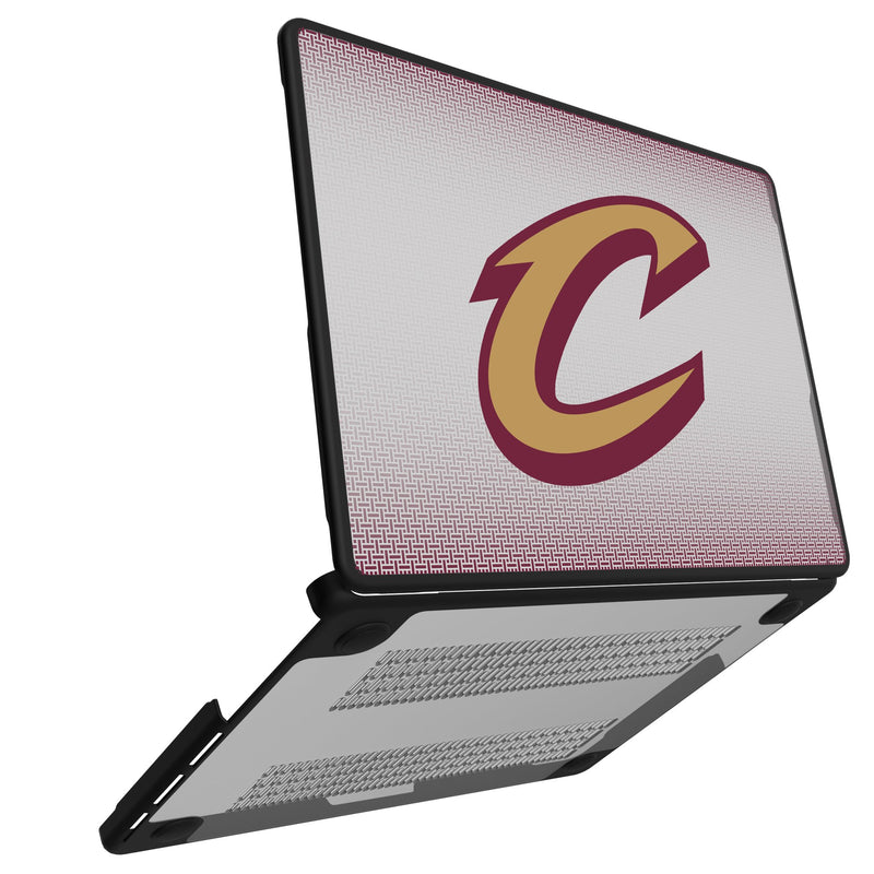 Cleveland Cavaliers Linen MacBook Laptop Case Open.Jpg