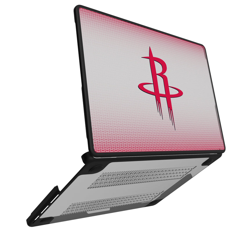 Houston Rockets Linen MacBook Laptop Case Open.Jpg