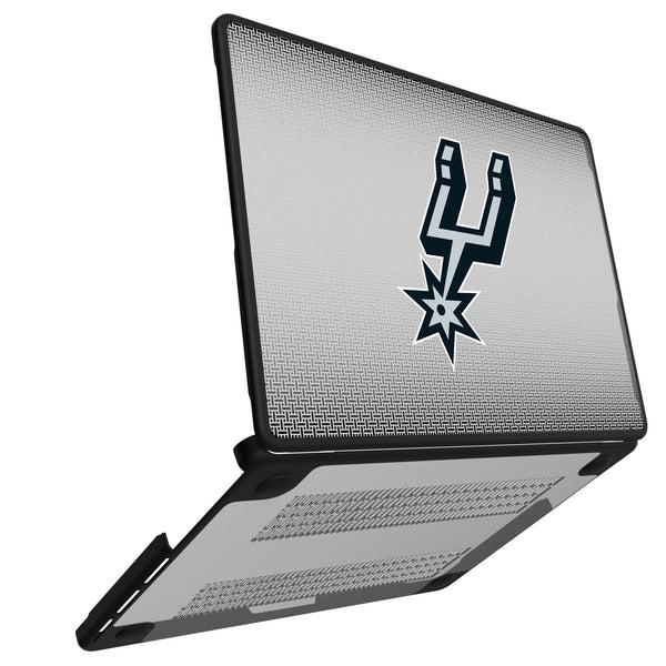 San Antonio Spurs Linen MacBook Laptop Case Open.Jpg