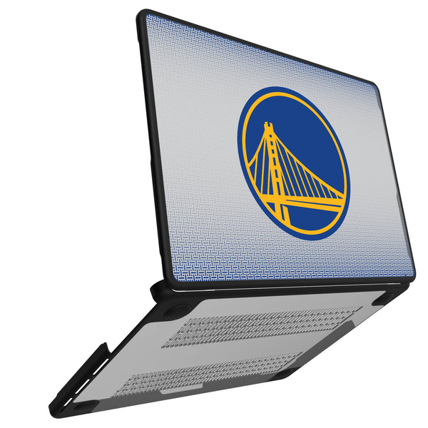 Golden State Warriors Linen MacBook Laptop Case Open.Jpg