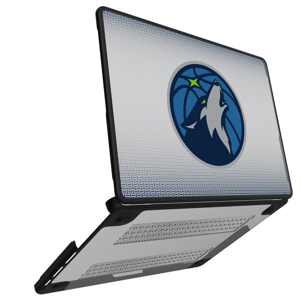 Minnesota Timberwolves Linen MacBook Laptop Case Open.Jpg