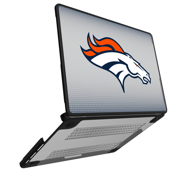 Denver Broncos Linen MacBook Laptop Case Open.Jpg