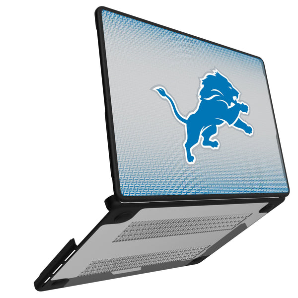 Detroit Lions Linen MacBook Laptop Case Open.Jpg