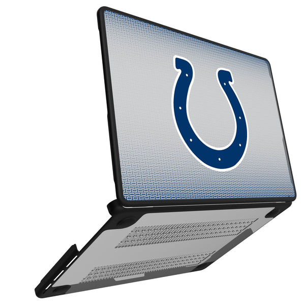 Indianapolis Colts Linen MacBook Laptop Case Open.Jpg