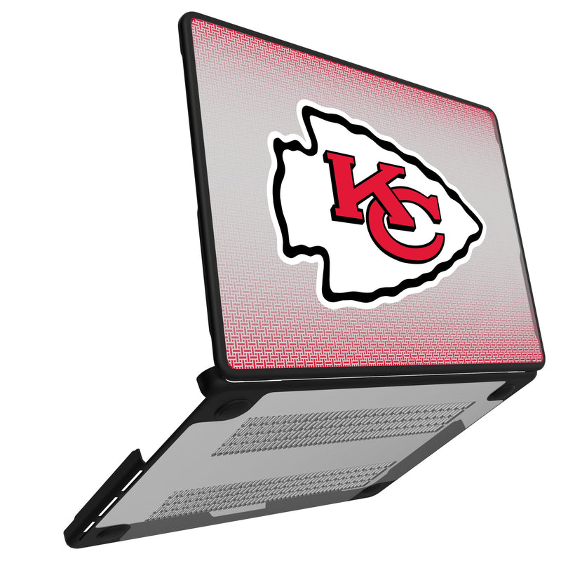 Kansas City Chiefs Linen MacBook Laptop Case Open.Jpg