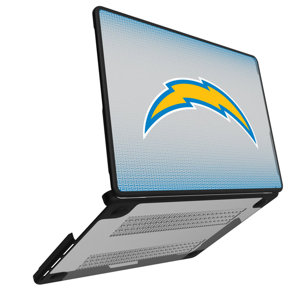 Los Angeles Chargers Linen MacBook Laptop Case Open.Jpg