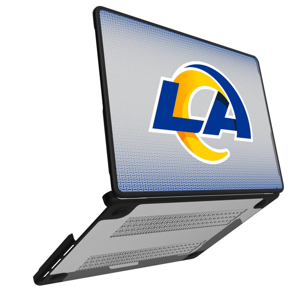 Los Angeles Rams Linen MacBook Laptop Case Open.Jpg