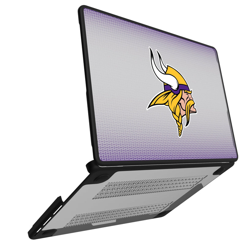 Minnesota Vikings Linen MacBook Laptop Case Open.Jpg