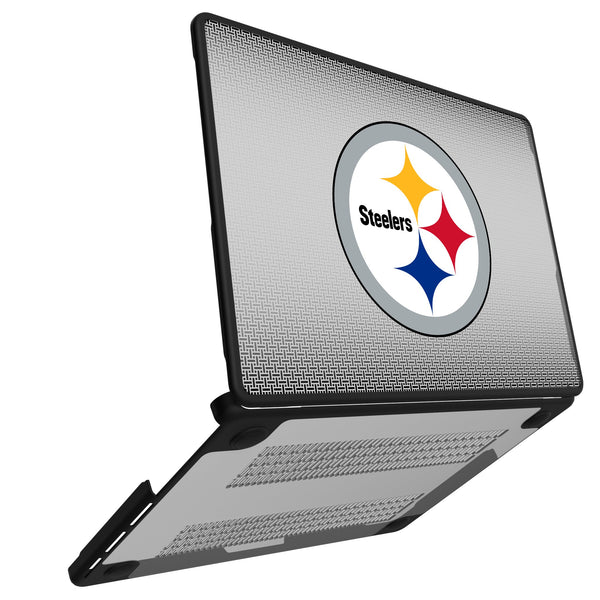 Pittsburgh Steelers Linen MacBook Laptop Case Open.Jpg