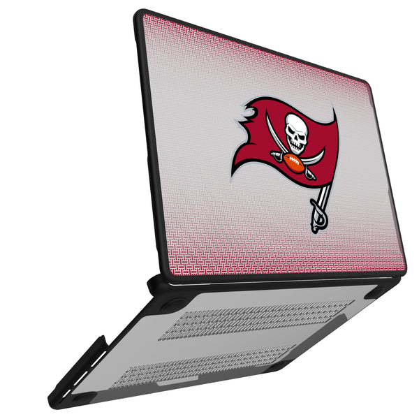 Tampa Bay Buccaneers Linen MacBook Laptop Case Open.Jpg