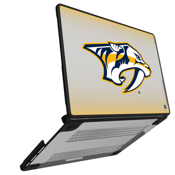 Nashville Predators Linen MacBook Laptop Case Open.Jpg