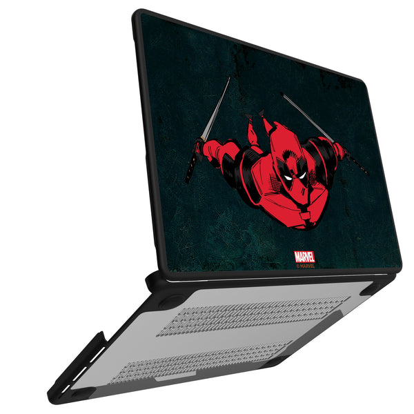 Marvel Deadpool Badge  MacBook Laptop Case Open.Jpg