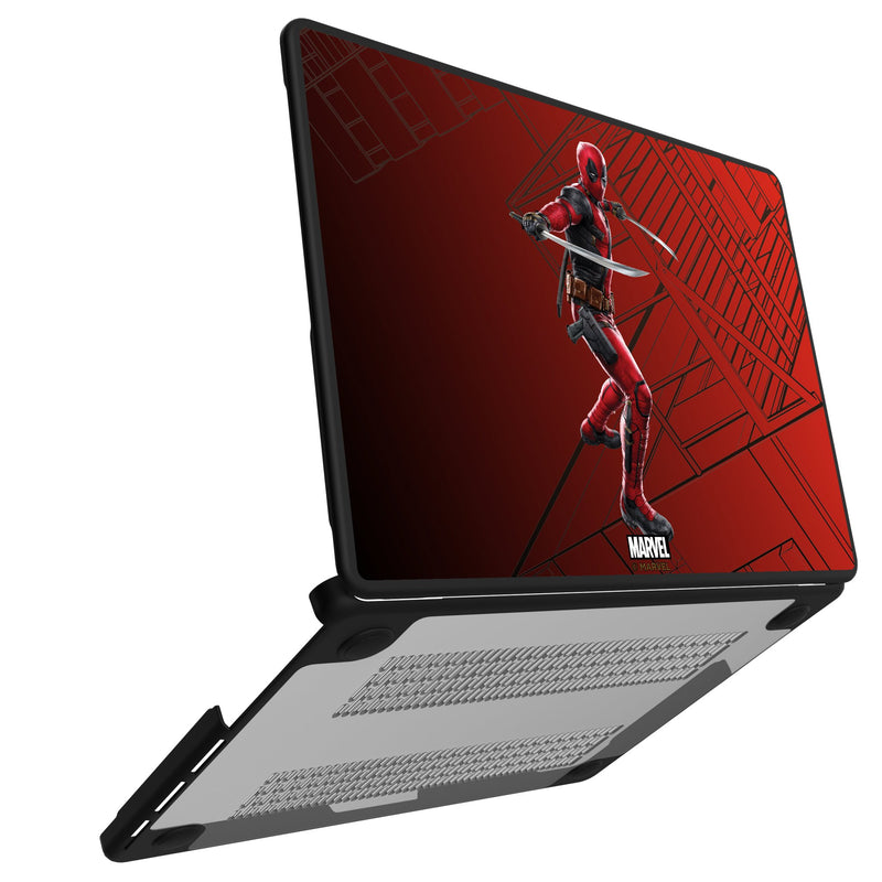 Marvel Deadpool MechLine MacBook Laptop Case Open.Jpg