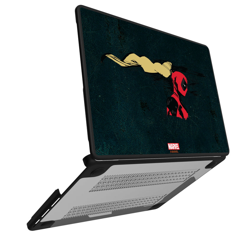 Marvel Ladypool Badge  MacBook Laptop Case Open.Jpg