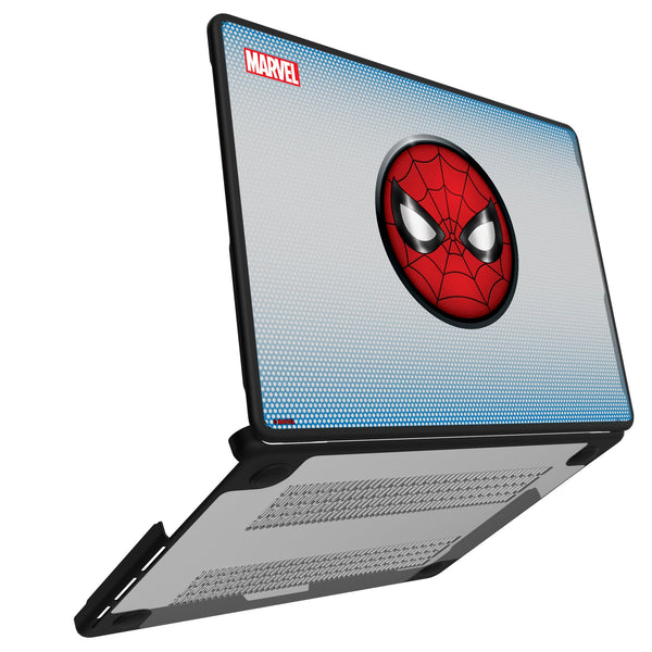 Marvel Spider-Man Grid MacBook Laptop Case Open.Jpg