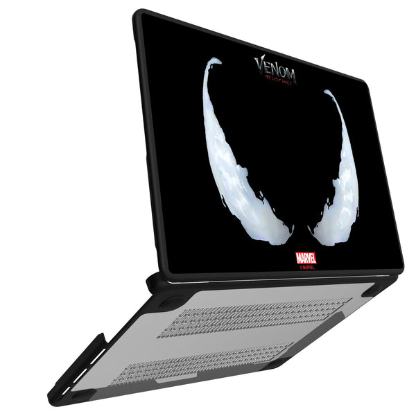 Marvel Venom Badge MacBook Laptop Case Open.Jpg