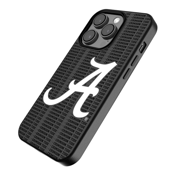 University of Alabama Crimson Tide Script A Text Backdrop iPhone MagSafe Compatible Phone Case Iso.Jpg