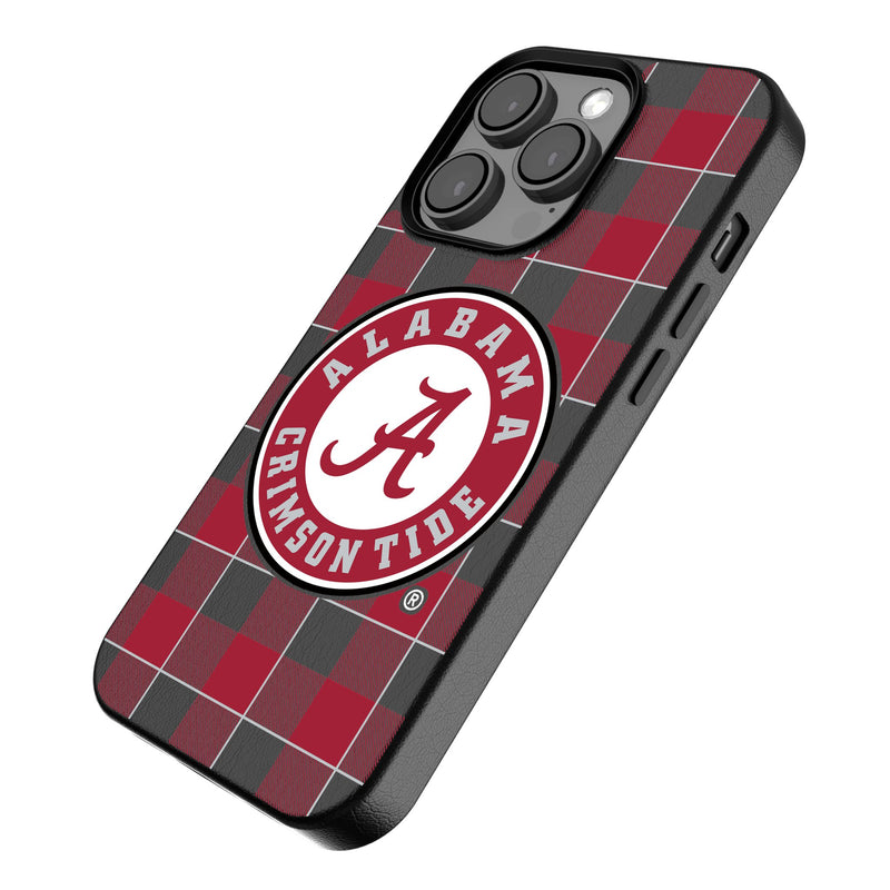 University of Alabama Crimson Tide Plaid iPhone MagSafe Compatible Phone Case Iso.Jpg