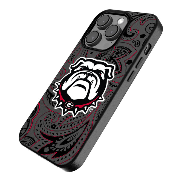 University of Georgia Bulldogs Uga Paisley iPhone MagSafe Compatible Phone Case Iso.Jpg