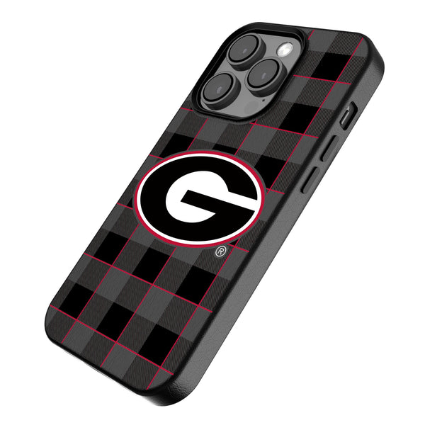 University of Georgia Bulldogs Plaid iPhone MagSafe Compatible Phone Case Iso.Jpg