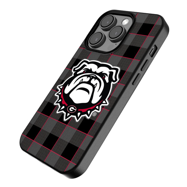 University of Georgia Bulldogs Uga Plaid iPhone MagSafe Compatible Phone Case Iso.Jpg