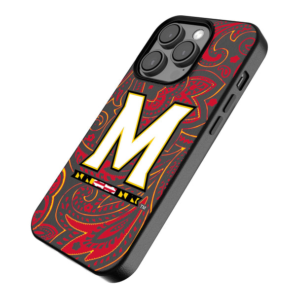 University of Maryland Terrapins Paisley iPhone MagSafe Compatible Phone Case Iso.Jpg