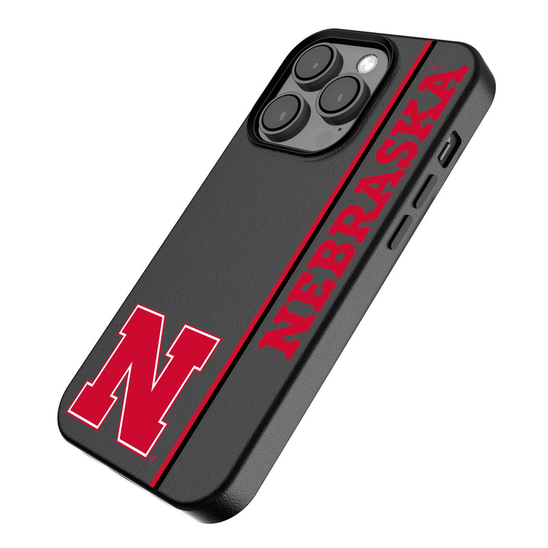 University of Nebraska Huskers Block N Sidebar iPhone MagSafe Compatible Phone Case Iso.Jpg