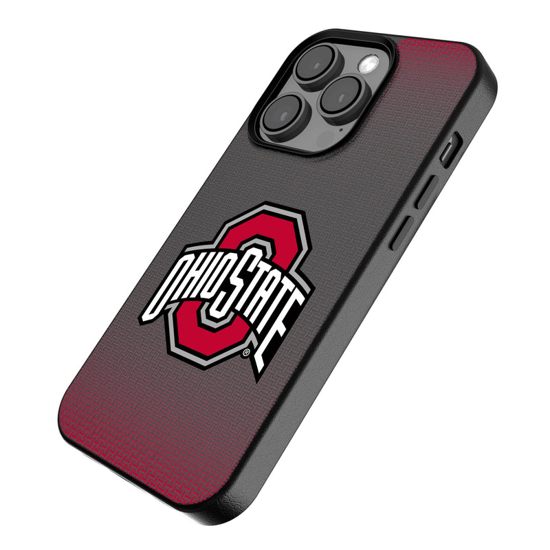 Ohio State University Buckeyes Linen iPhone MagSafe Compatible Phone Case Iso.Jpg