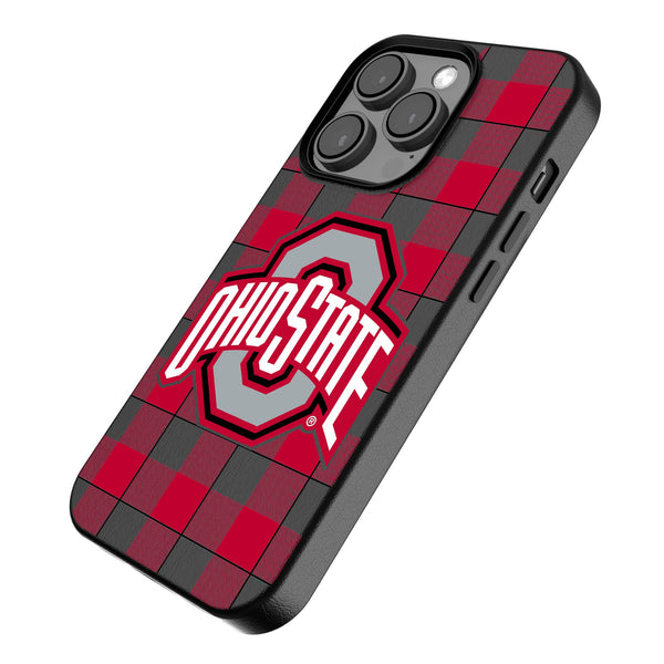 Ohio State University Buckeyes Plaid iPhone MagSafe Compatible Phone Case Iso.Jpg