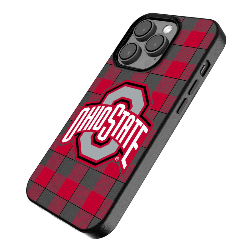 Ohio State University Buckeyes Plaid iPhone MagSafe Compatible Phone Case Iso.Jpg