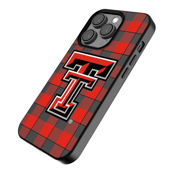 Texas Tech Red Raiders Plaid iPhone MagSafe Compatible Phone Case Iso.Jpg