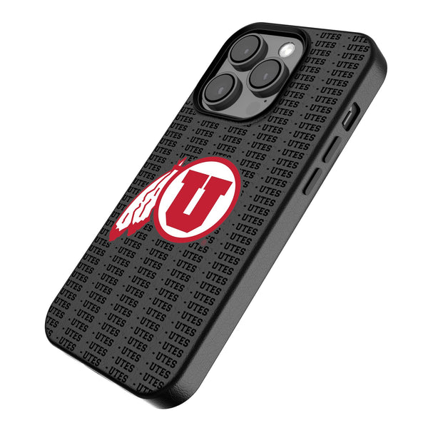 University of Utah Utes Text Backdrop iPhone MagSafe Compatible Phone Case Iso.Jpg